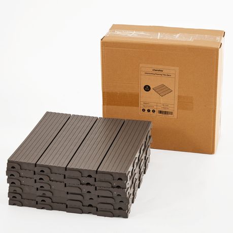 Chenshia 6PC DIY Eco Friendly Interlocking Deck Tile Outdoor Patio Flooring