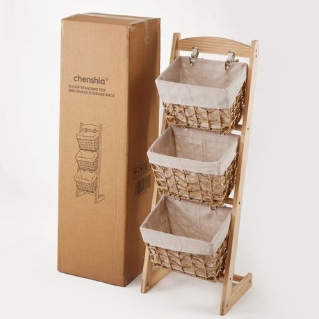 Floor-Standing Toy and Snack Storage Rack