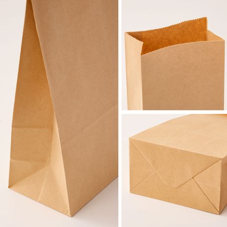 Kraft Paper Lunch Bags - 50 Pack (Small)