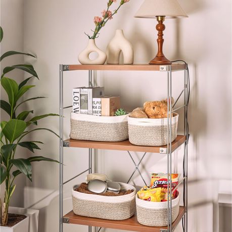 Chenshia 5-Piece Cotton Woven Storage Organiser Bins