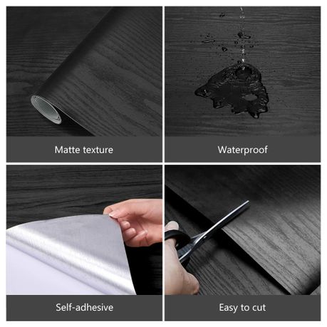 10M Woodgrain Waterproof Self-Adhesive Peel and Stick Wallpaper