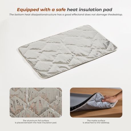 Chenshia Electric Food Warmer Mat Set Silicone Large & Foldable Buffet Tray