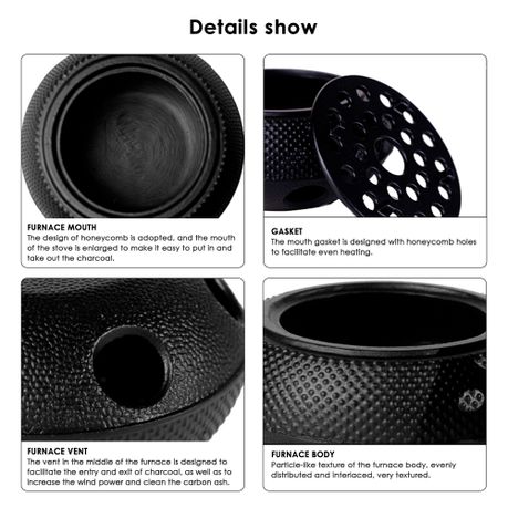 Japanese Cast Iron Tea Set - 6-Piece