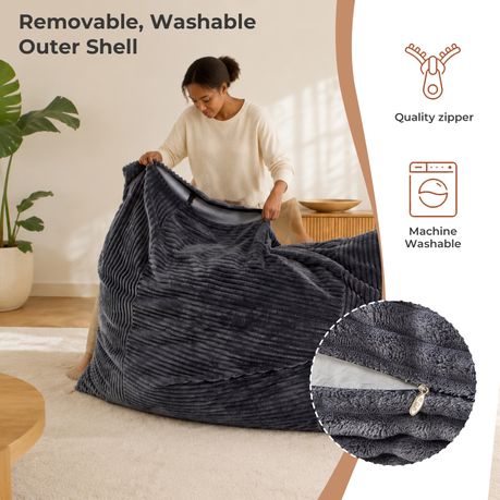3-in-1 Memory Foam Bean Bag Chair