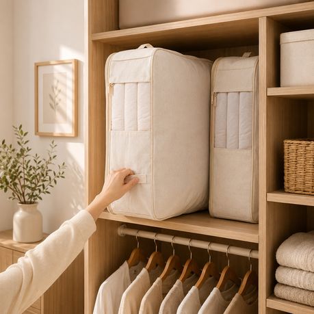 Foldable Cotton Linen Storage Bags
