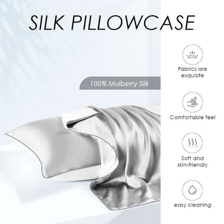 Silver Mulberry Pure Silk Pillowcase Set
