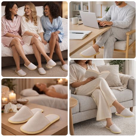 Beige Slipper Set - 10 Pack