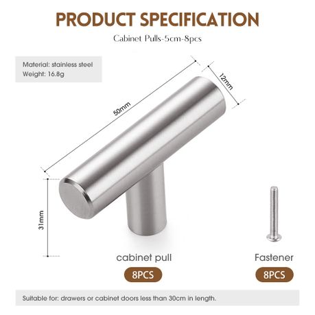 8-Piece Cabinet Pull Handle Set