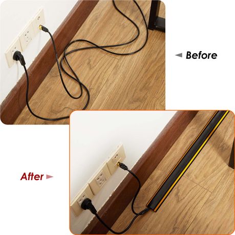 Floor Cable Cover Protector Soft PVC Cord Management Wire Runner