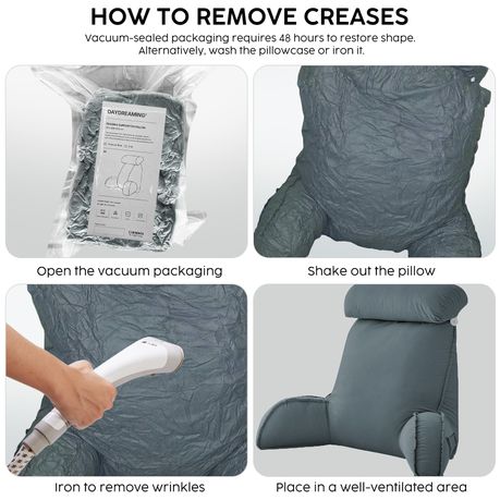 Bed Reading Pillow with Arm Support & Side Pockets