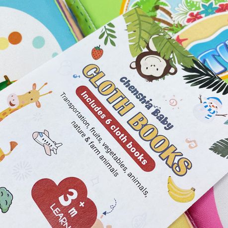 Baby Soft Cloth Book Set - 6 Books
