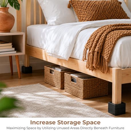 4pc Heavy Duty Furniture Risers