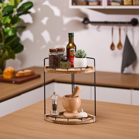 2-Tier Corner Shelf Organiser
