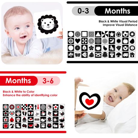 High Contrast Baby Visual Development Flashcards - 20-Pack