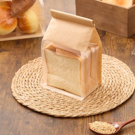 Kraft Paper Bags with Window - 50-Pack