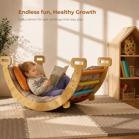 Montessori Wooden Climbing Set - Indoor Toddler Gym