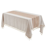 Tassel Tablecloth Waterproof Anti Wrinkle Dining Cover Cloth