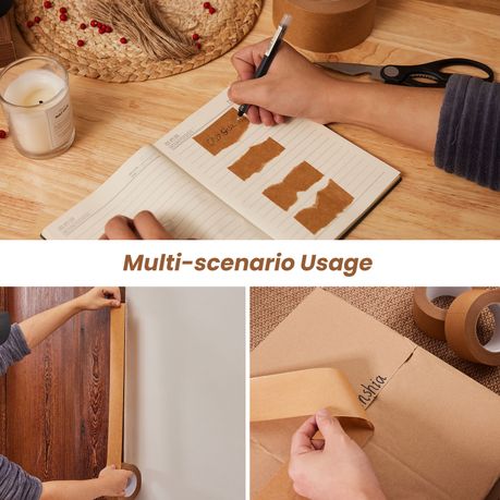 Chenshia 2 Pack Kraft Paper Packaging Tape