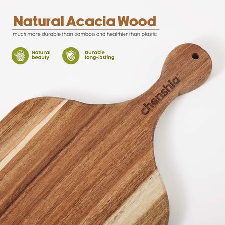 Chenshia Acacia Wood Chopping Steak Charcuterie Board Cheese & Serving Tray