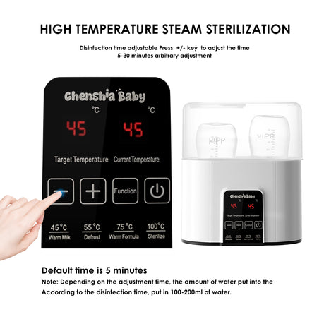 Smart Baby Bottle Warmer Dual Capacity Steam Steriliser