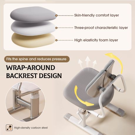Kids Height-Adjustable Study Desk & Chair Set
