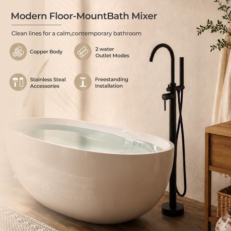 Freestanding Bath Mixer & Handheld Shower
