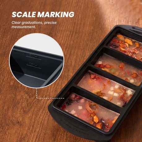 Leakproof Meal Prep Silicone Food Freezer Molds - 2-Pack