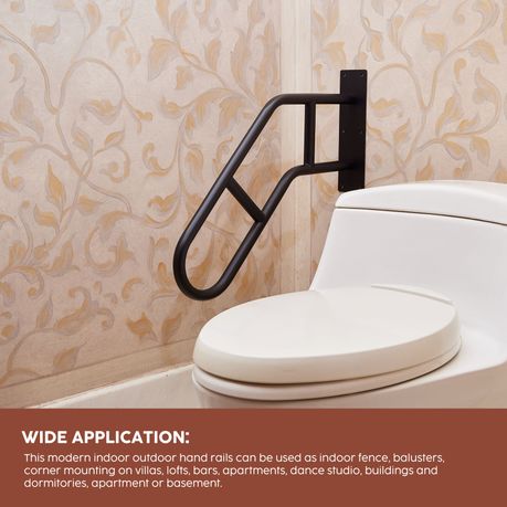 Stair Handrail 45 Degree Tilt Carbon Steel Grab Bar