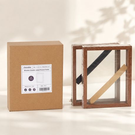 2pc Wooden Floating Picture Frames