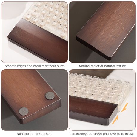 Wooden Wrist Rest Ergonomic Keyboard Hand Support Pad