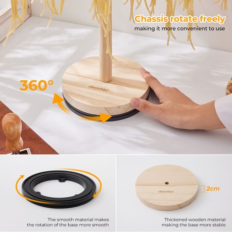 Pasta Drying Rack 9-Handle Noodle Maker Kitchen Tool - Collapsible