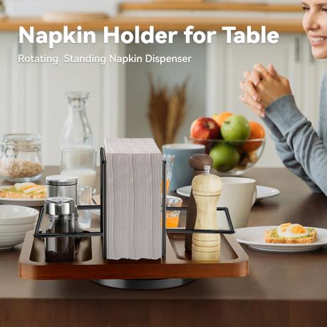 360 Rotating Napkin Holder & Spice Rack Table Organizer