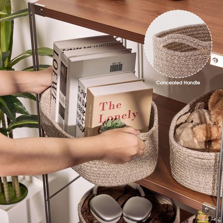 Chenshia 5-Piece Cotton Woven Storage Organiser Bins