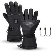 Rechargeable Heated Gloves - Touch Screen Waterproof Winter Mittens