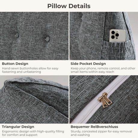 180cm Bed Backrest Cushion