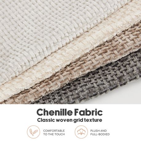 4-Pack Thick Chenille Sofa Cushion Covers Luxury Decorative Pillow Cases - Brown