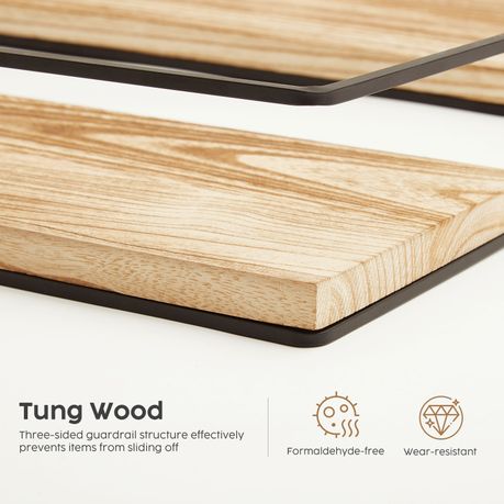 Rustic Wood Floating Shelf Set