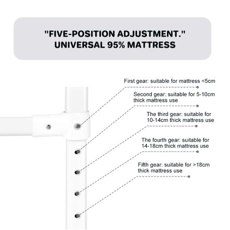 Adjustable Baby Safety Bed Rail with Anti-Fall Locks - Medium