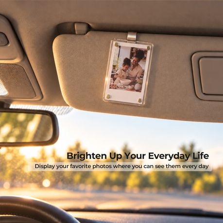 10-Pack Acrylic Magnetic Photo Frames with 4 Clips