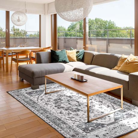 Boho Floor Mat Rug - Grey