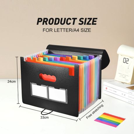 13-Compartment Portable A4 Expanding File
