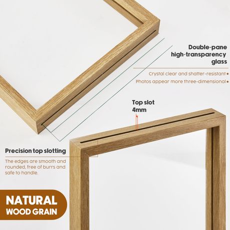 A4 Double-Sided Floating Picture Frames (2-Piece)
