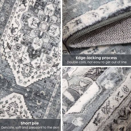 Anti-Slip Washable Kitchen Carpet Floor Mat - 3-Pack