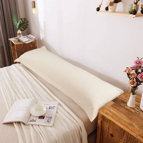 Faux Down Body Pillow with Pillowcase 45x150cm