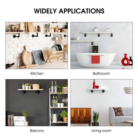 6pc Heavy-Duty L-Shape Shelf Brackets (25 kg Capacity)