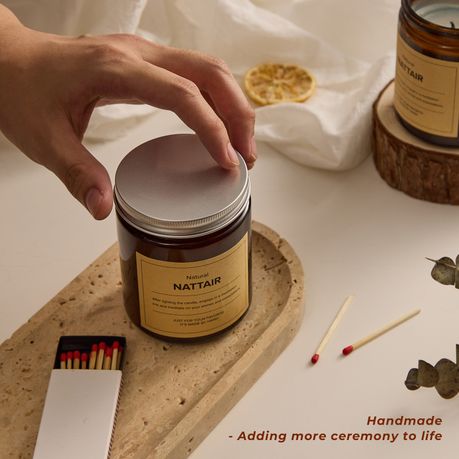12Pc DIY Candle Making Kit Thick Amber Jars Handmade Therapy Set