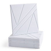 White Self-Adhesive Acoustic Felt Panels | 12-Pack | 30 × 30 cm