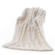 Faux Rabbit Fur Blanket 2m Heavy Thick Plush Bedroom Lounge Decor