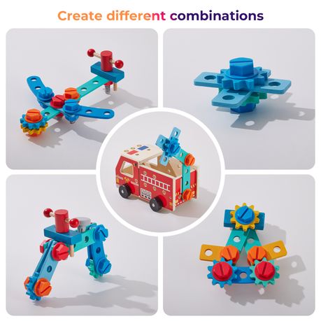 Montessori Wooden Toolbox Toy Set - Learning Toy Ages 3-4+