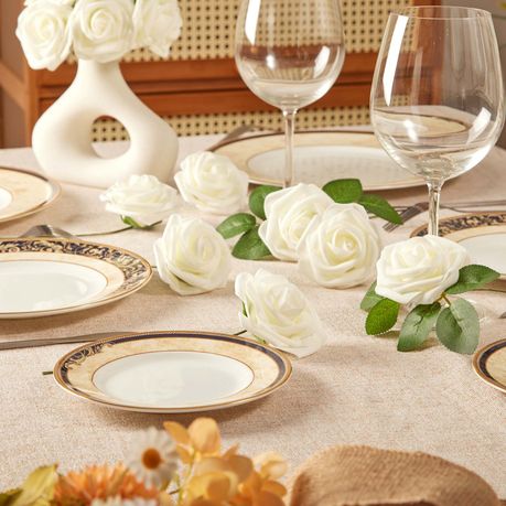 50Pc Artificial Roses Soft Foam DIY Wedding Bouqet Party Decor